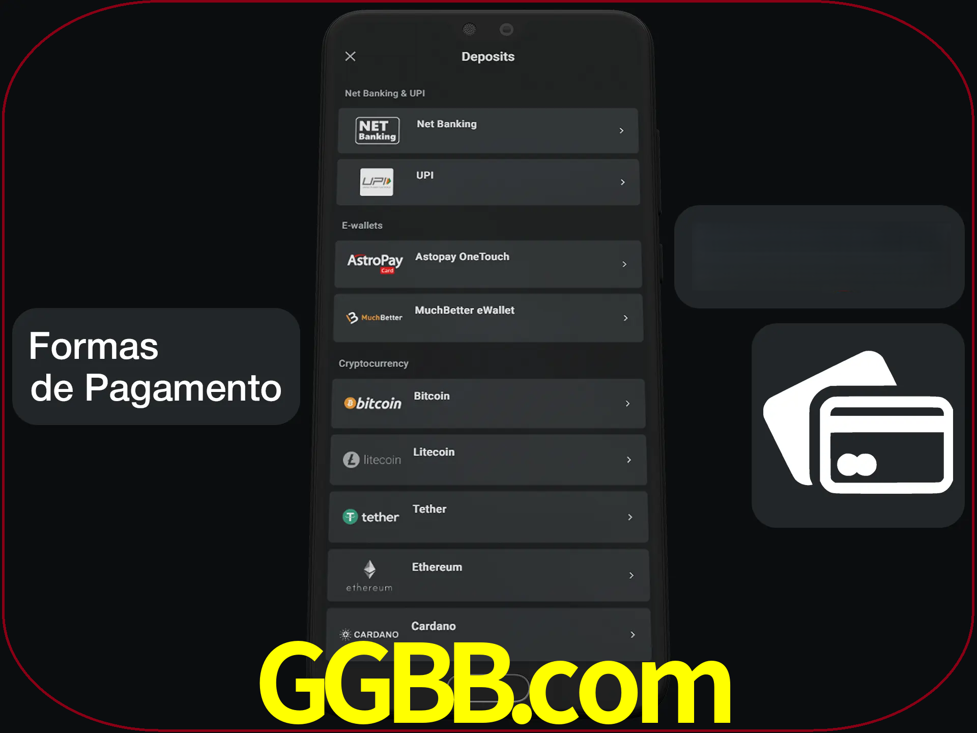 Escolha a forma de pagamento de sua preferência.