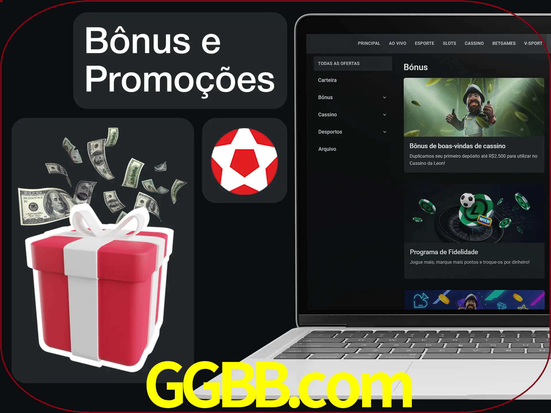 Verifique se há novos bônus e promoções.